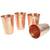 Prisha India Craft Pure Copper Glass Tumbler  Drinkware Set  Capacity 400 ML  Set of 4 Pieces