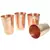 Prisha India Craft Pure Copper Glass Tumbler  Drinkware Set  Capacity 400 ML  Set of 4 Pieces