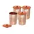 Prisha India Craft Pure Copper Embossed Design Glass Tumbler  240 ML  Set of 4