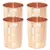 Prisha India Craft Pure Copper Glass Tumbler  Luxury Design  Capacity 300 ML Each  Set of 4