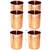 Prisha India Craft Hammered Design Copper Steel Glass Tumbler  Drinkware & Serveware Set  Capacity 250 ML  Set of 6
