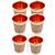 Prisha India Craft Embossed Design Steel Copper Glass Tumbler  Drinkware & Serveware Set  Capacity 250 ML  Set of 6