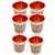 Prisha India Craft Embossed Design Steel Copper Glass Tumbler  Drinkware & Serveware Set  Capacity 250 ML  Set of 6