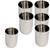 Prisha India Craft Stainless Steel Tumbler  300 Ml  Set of 6  Silver