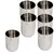 Prisha India Craft Stainless Steel Tumbler  300 Ml  Set of 6  Silver