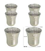 Stainless Steel Drinking Glass Each Capacity 300 ML Set of 6