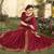 Maroon printed chanderi silk saree with blouse