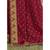 Maroon printed chanderi silk saree with blouse