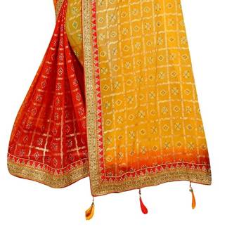 chitrakshi saree bandani chunri with blouse 3