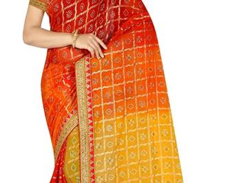 chitrakshi saree bandani chunri with blouse 4