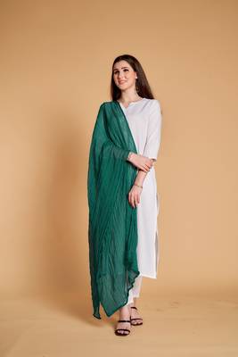 ASHWATH Women's Chiffon Plain Chunnis & Dupattas/Dupatta (2.25 Meter) 2