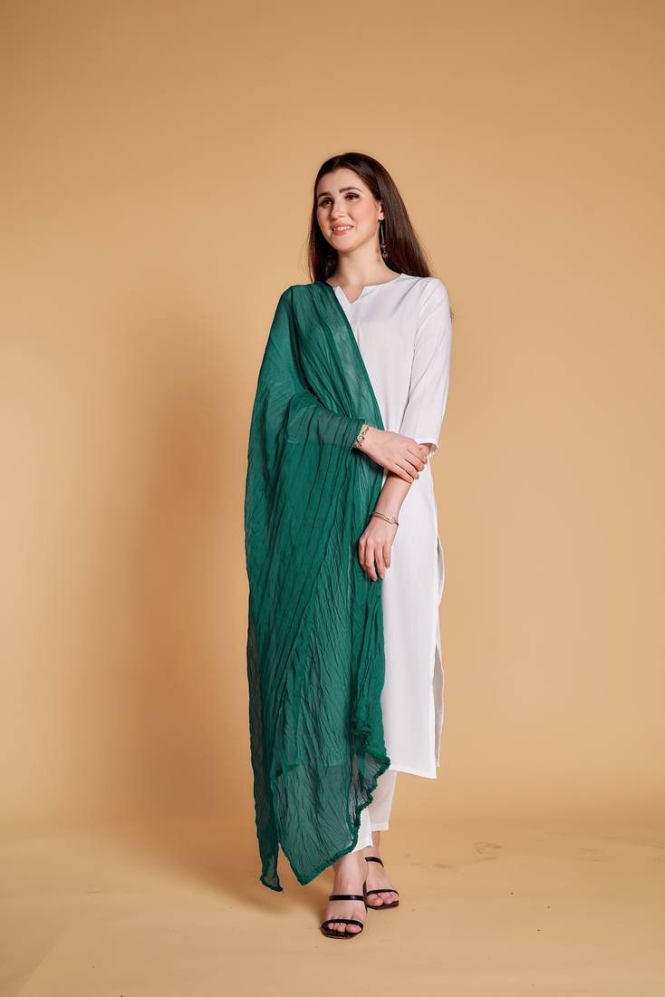 ASHWATH Women's Chiffon Plain Chunnis & Dupattas/Dupatta (2.25 Meter)