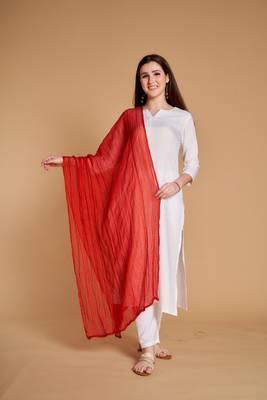 ASHWATH Women's Chiffon Plain Chunnis & Dupattas/Dupatta (2.25 Meter) 1