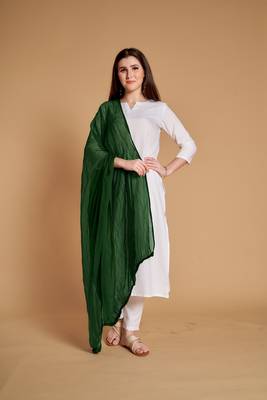 ASHWATH Women's Chiffon Plain Chunnis & Dupattas/Dupatta (2.25 Meter) 3