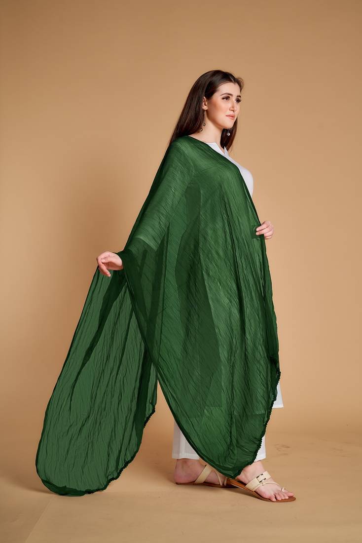 ASHWATH Women's Chiffon Plain Chunnis & Dupattas/Dupatta (2.25 Meter)