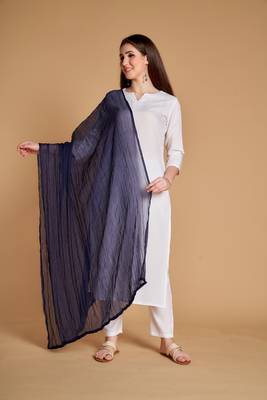 ASHWATH Women's Chiffon Plain Chunnis & Dupattas/Dupatta (2.25 Meter) 2