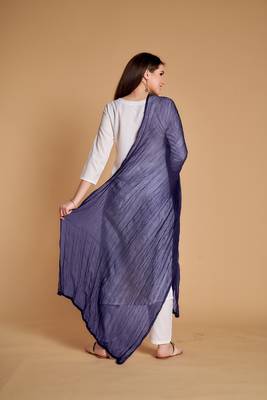 ASHWATH Women's Chiffon Plain Chunnis & Dupattas/Dupatta (2.25 Meter) 4