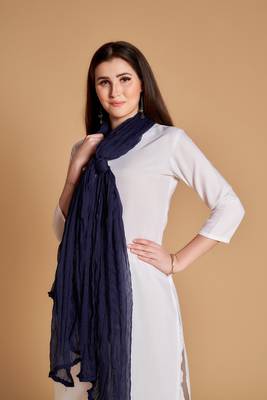 ASHWATH Women's Chiffon Plain Chunnis & Dupattas/Dupatta (2.25 Meter) 5