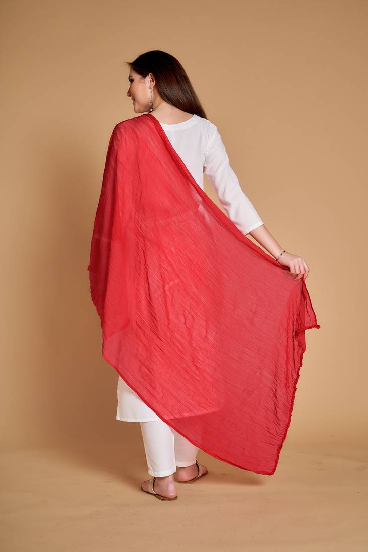 ASHWATH Women's Chiffon Plain Chunnis & Dupattas/Dupatta (2.25 Meter)