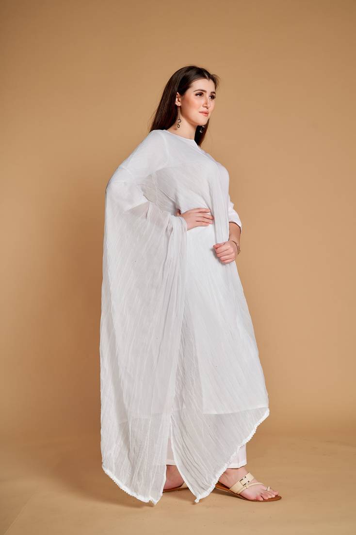 ASHWATH Women's Chiffon Plain Chunnis & Dupattas/Dupatta (2.25 Meter)