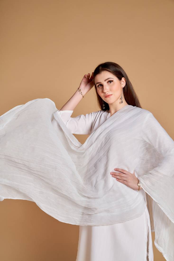 ASHWATH Women's Chiffon Plain Chunnis & Dupattas/Dupatta (2.25 Meter)