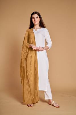 ASHWATH Women's Chiffon Plain Chunnis & Dupattas/Dupatta (2.25 Meter) 1