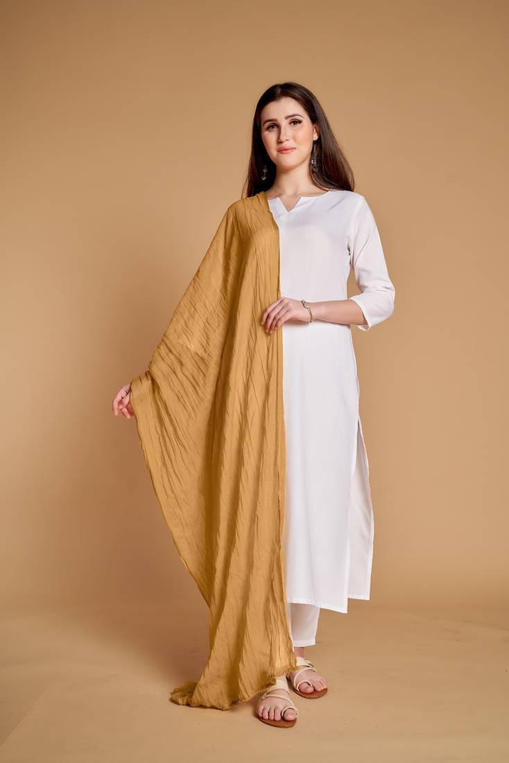 ASHWATH Women's Chiffon Plain Chunnis & Dupattas/Dupatta (2.25 Meter)