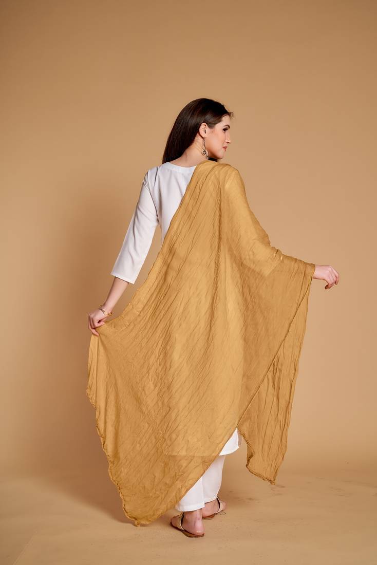 ASHWATH Women's Chiffon Plain Chunnis & Dupattas/Dupatta (2.25 Meter)