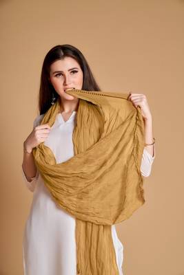 ASHWATH Women's Chiffon Plain Chunnis & Dupattas/Dupatta (2.25 Meter) 4