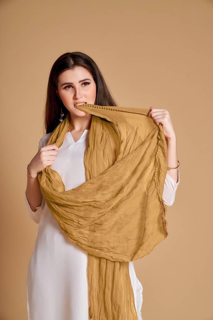 ASHWATH Women's Chiffon Plain Chunnis & Dupattas/Dupatta (2.25 Meter)