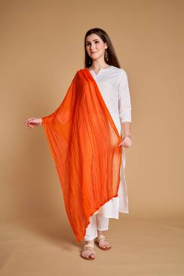 ASHWATH Women's Chiffon Plain Chunnis & Dupattas/Dupatta (2.25 Meter) 1