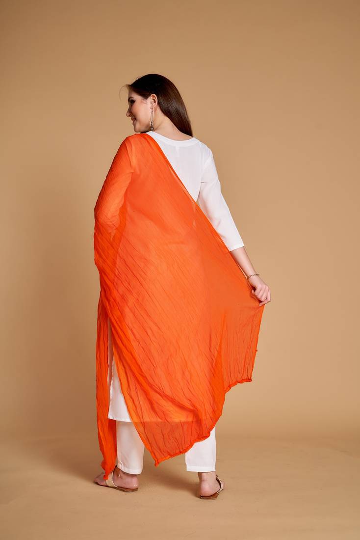 ASHWATH Women's Chiffon Plain Chunnis & Dupattas/Dupatta (2.25 Meter)