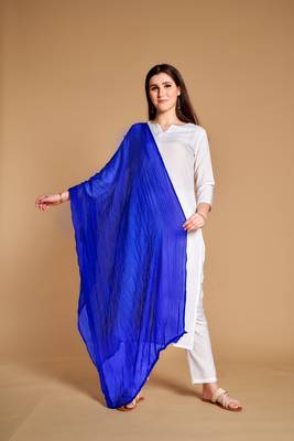 ASHWATH Women's Chiffon Plain Chunnis & Dupattas/Dupatta (2.25 Meter) 1