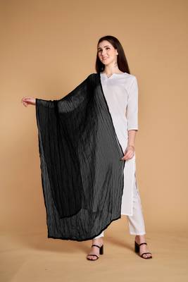 ASHWATH Women's Chiffon Plain Chunnis & Dupattas/Dupatta (2.25 Meter) 1