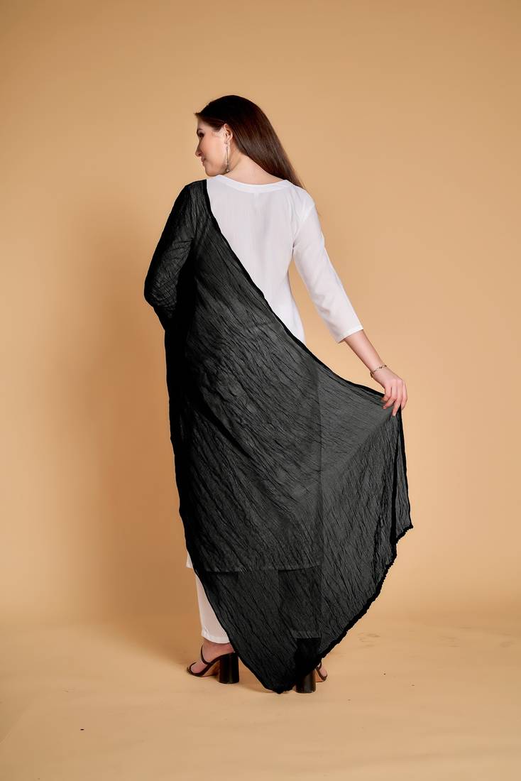 ASHWATH Women's Chiffon Plain Chunnis & Dupattas/Dupatta (2.25 Meter)