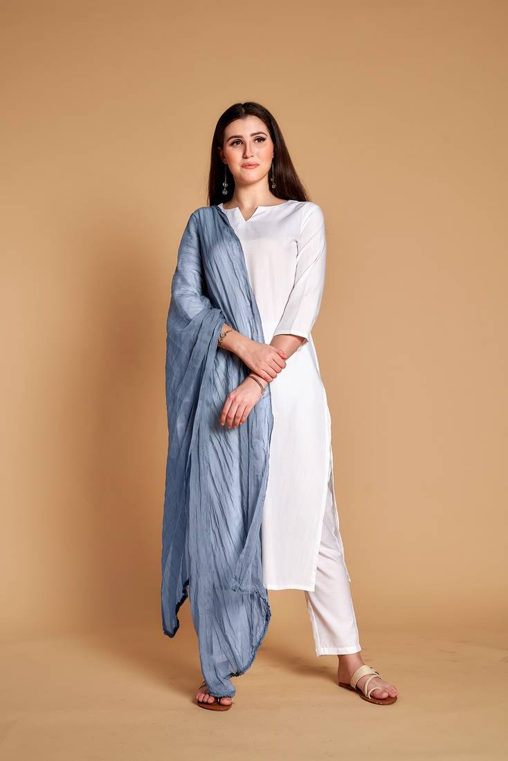 ASHWATH Women's Chiffon Plain Chunnis & Dupattas/Dupatta (2.25 Meter)