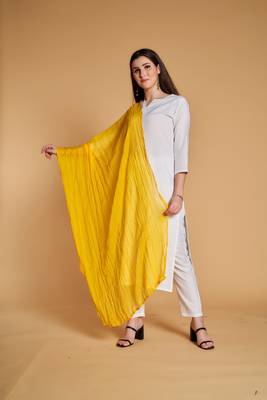 ASHWATH Women's Chiffon Plain Chunnis & Dupattas/Dupatta (2.25 Meter) 1