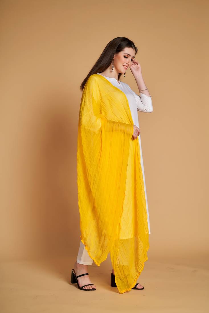 ASHWATH Women's Chiffon Plain Chunnis & Dupattas/Dupatta (2.25 Meter)