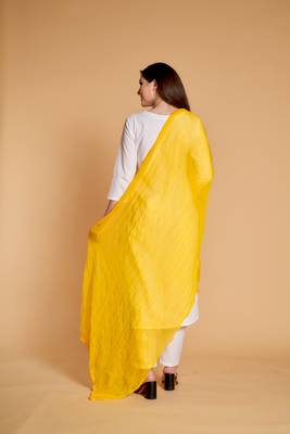 ASHWATH Women's Chiffon Plain Chunnis & Dupattas/Dupatta (2.25 Meter) 3