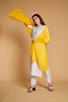 ASHWATH Women's Chiffon Plain Chunnis & Dupattas/Dupatta (2.25 Meter) 4