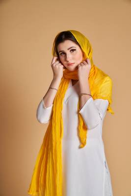 ASHWATH Women's Chiffon Plain Chunnis & Dupattas/Dupatta (2.25 Meter) 5