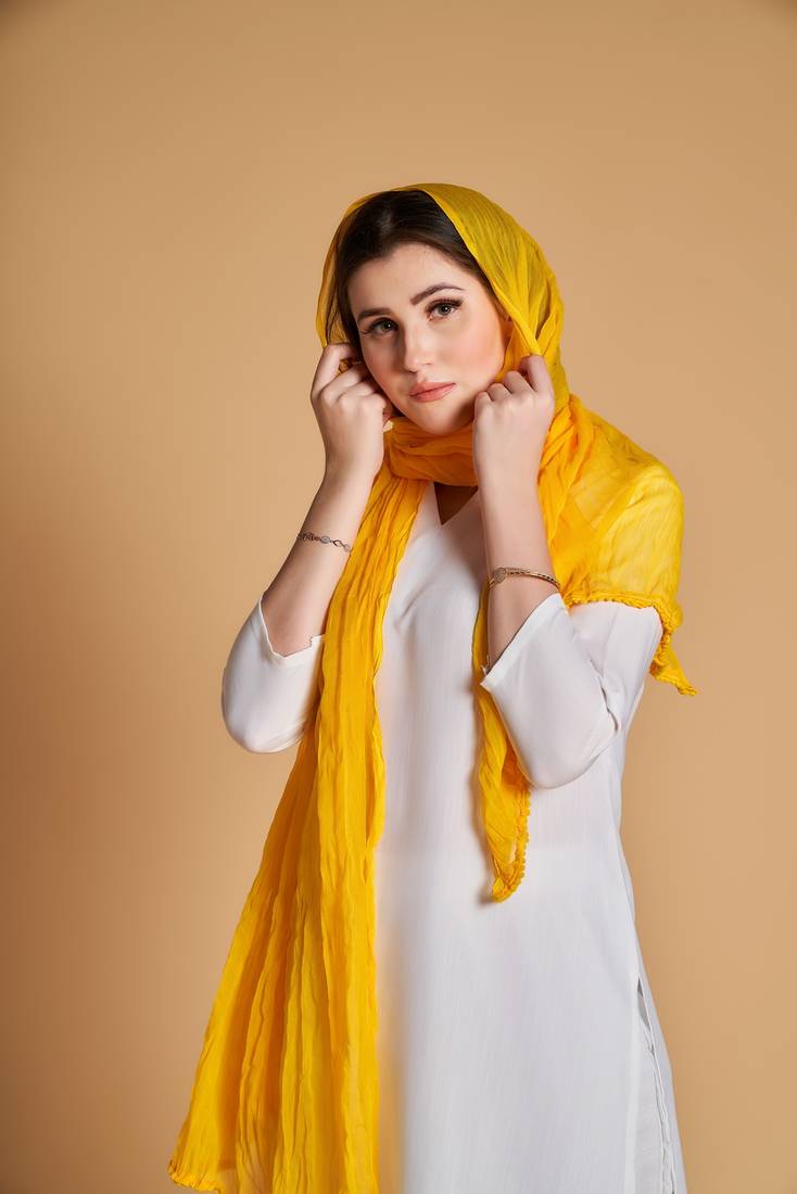 ASHWATH Women's Chiffon Plain Chunnis & Dupattas/Dupatta (2.25 Meter)