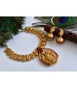 Antique kemp swan-Lakshmi designer necklace set dj-35300