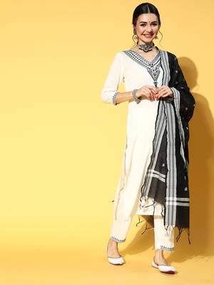 White printed rayon ethnic-kurtis 1