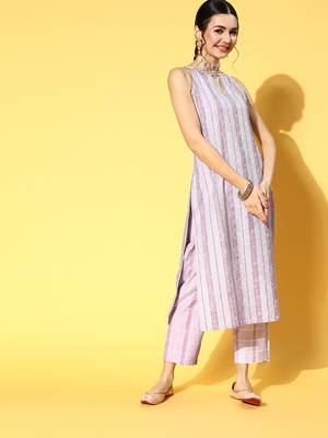 Pink printed cotton ethnic-kurtis 1