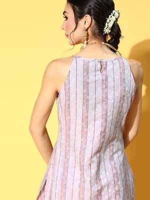 Pink printed cotton ethnic-kurtis 5