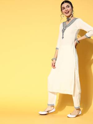 White printed rayon ethnic-kurtis 2