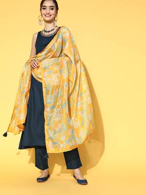 Navy-blue printed rayon ethnic-kurtis 1