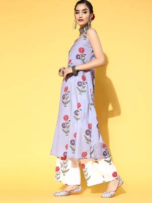 Blue printed cotton ethnic-kurtis 2