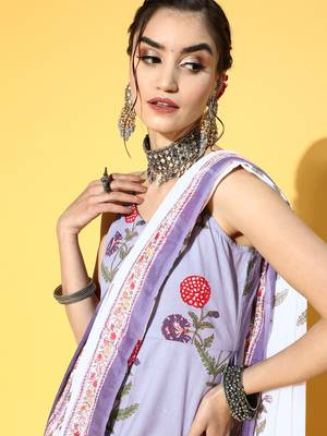 Blue printed cotton ethnic-kurtis 4